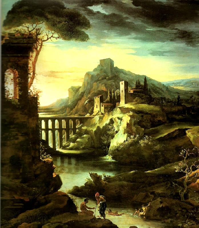 charles billoin paysage a l'aqueduc dit le soir Germany oil painting art